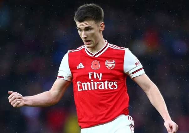 Kieran Tierney has been playing for Arsenal but will miss the Scotland double-header. Picture: Jordan Mansfield/Getty Images