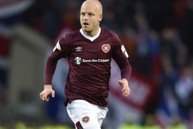 Steven Naismith is back in the Scotland squad after a brief appearance as a substitute for Hearts. Picture: Rob Casey/SNS