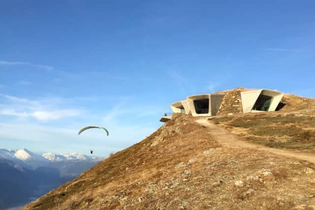 The Messner Mountain Museum on the summit plateau of Kronplatz, Italy, designed by Zaha Hadid.