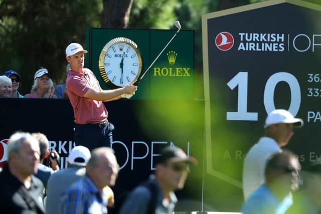 Defending champion Justin Rose is looking to make it three wins in a row at the Turkish Airlines Open. Picture: Warren Little/Getty