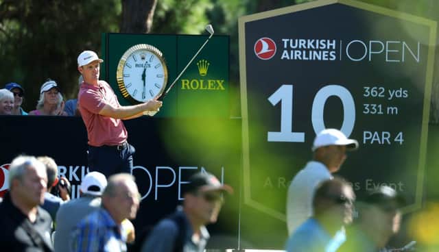 Defending champion Justin Rose is looking to make it three wins in a row at the Turkish Airlines Open. Picture: Warren Little/Getty
