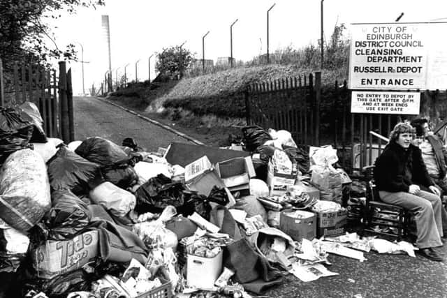 Uncollected bins during the 'Winter of Discontent' in 1979