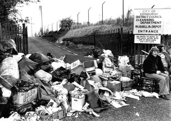 Uncollected bins during the 'Winter of Discontent' in 1979
