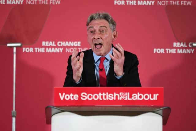 Richard Leonard speaks at the official launch of the Scottish Labour general election campaign at Maryhill Burgh Halls in Glasgow today. Picture: John Devlin