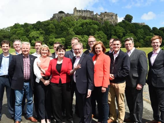 The 2017 contingent of Scottish Tory MPs with then-leader Ruth Davidson