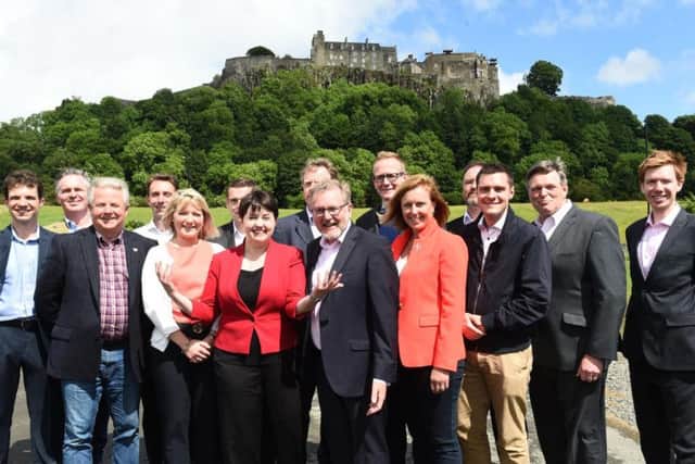 The 2017 contingent of Scottish Tory MPs with then-leader Ruth Davidson