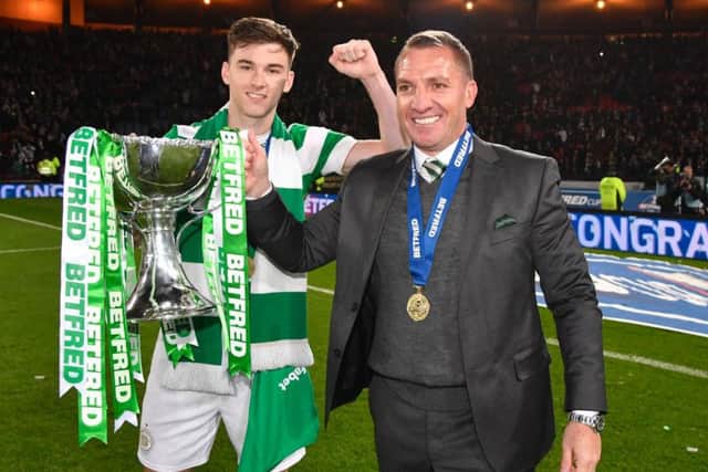 Celtic received a huge amount of money for Kieran Tierney and Brendan Rodgers. Picture: SNS