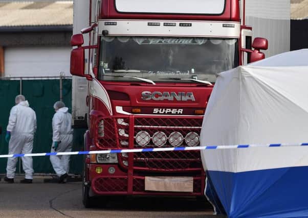Each of the victims of the Essex lorry tragedy have been formally identified. Picture: AFP/Getty Images