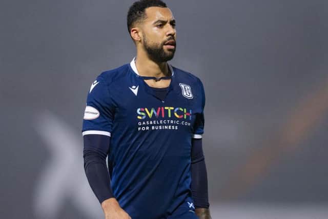 Dundee striker Kane Hemmings has scored three goals in his last two games. Picture: Bruce White/SNS