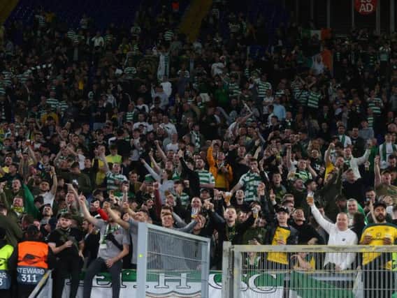 Celtic fans at the Stadio Olimpico. Picture: Getty