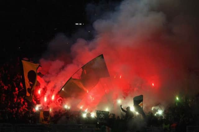 Celtic fans made quite the racket in Rome. Picture: Getty