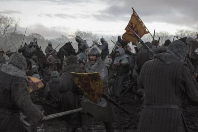 The film climaxes with the Scots victory over the English at the Battle of Loudoun Hill in 1307. PIC: Netflix/David Eustace.