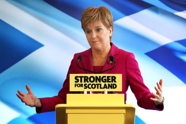 Nicola Sturgeon speaks at the party's General Election campaign launch in Edinburgh. Picture: PA