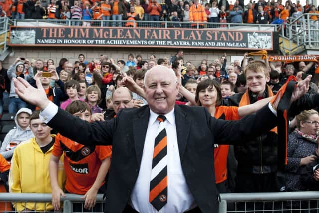 Jim McLean pictured in 2011 after a stand at Tannadice is named after him. Picture: Kenny Smith/SNS