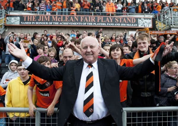 Jim McLean pictured in 2011 after a stand at Tannadice is named after him. Picture: Kenny Smith/SNS