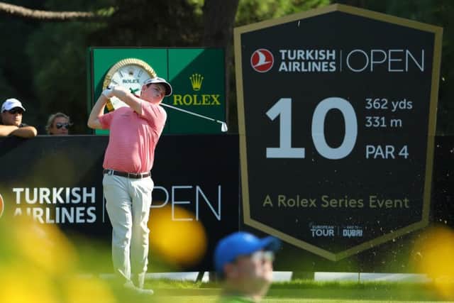 Bob MacIntyre on his way to a third-round 67 in the Turkish Airlines Open in Belek. Picture: Getty Images