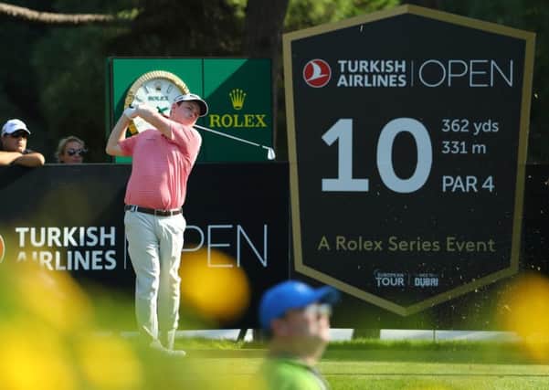 Bob MacIntyre on his way to a third-round 67 in the Turkish Airlines Open in Belek. Picture: Getty Images