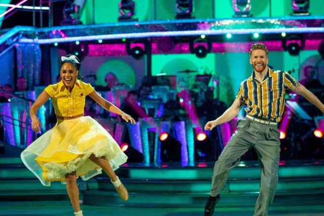 Professional dancer Neil Jones, 37, reunited with the former Lioness, 35, after he missed two live shows because of an injury.