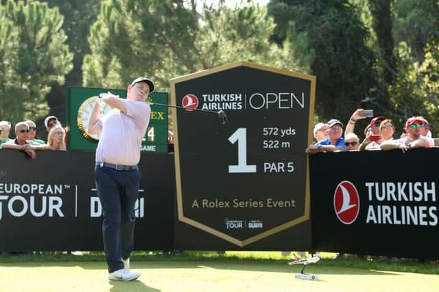 Bob MacIntyre has climbed 10 spots to 73rd in the world rankings after a top-10 finish in the Turkish Airlines Open. Picture: Getty.