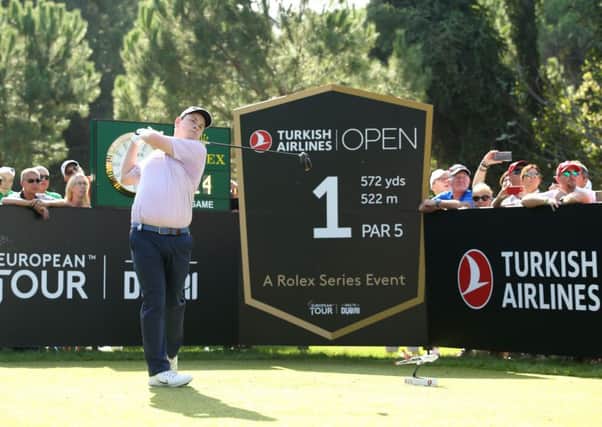 Bob MacIntyre has climbed 10 spots to 73rd in the world rankings after a top-10 finish in the Turkish Airlines Open. Picture: Getty.