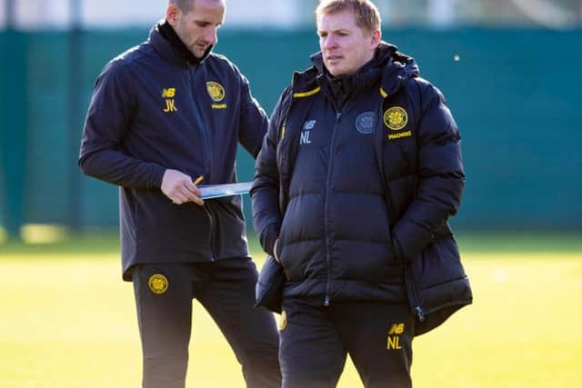 Hibs are interested in John Kennedy, left, though former boss Neil Lennon won't let him go easy.