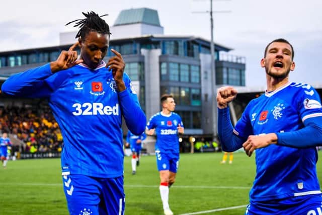 Joe Aribo put Rangers ahead at Livingston. Picture: SNS