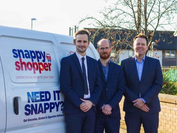 From left: Mike Callachan, Alan Reid and Mark Steven from Snappy Shopper. Picture: contributed.