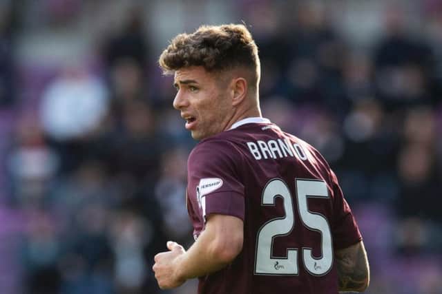 Hearts defender Jamie Brandon has been called into the Scotland U21 squad. Picture: SNS
