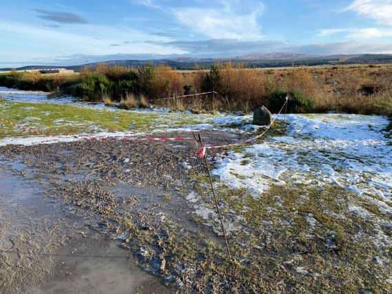 The site after gravel was laid in a bid to repair the ground. PIC: Andrew McKenzie.