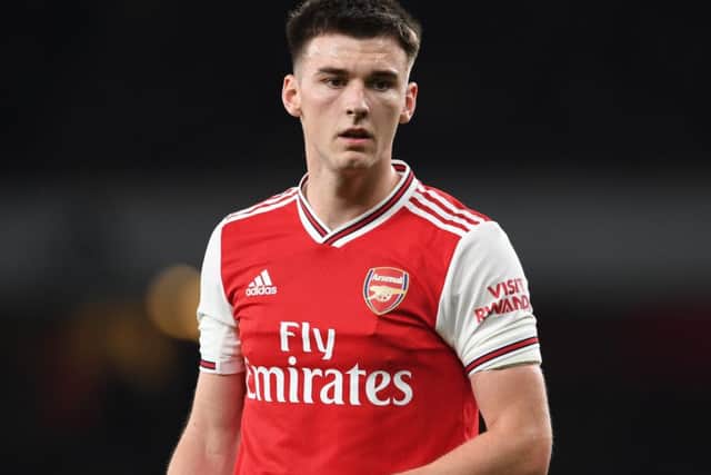Arsenal have been reluctant to let Kieran Tierney join up with Scotland. Picture: Stuart MacFarlane/Arsenal FC via Getty Images