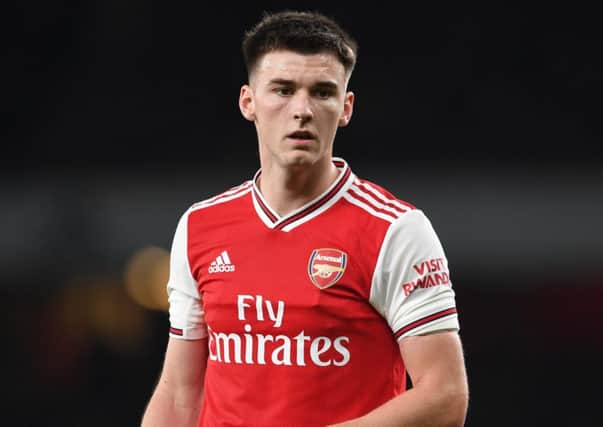 Arsenal have been reluctant to let Kieran Tierney join up with Scotland. Picture: Stuart MacFarlane/Arsenal FC via Getty Images