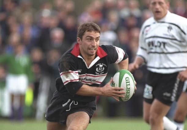 Bryan Redpath of Scottish Borders in action in the Heineken European Cup against Brive at Netherdale in 1997. Picture: David  Rogers/Allsport