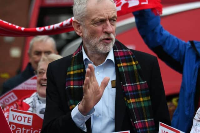 Mr Corbyn asked the man if he could return to the question after he had finished his speech at Queens Hotel in Dundee on Thursday. Picture: John Devlin
