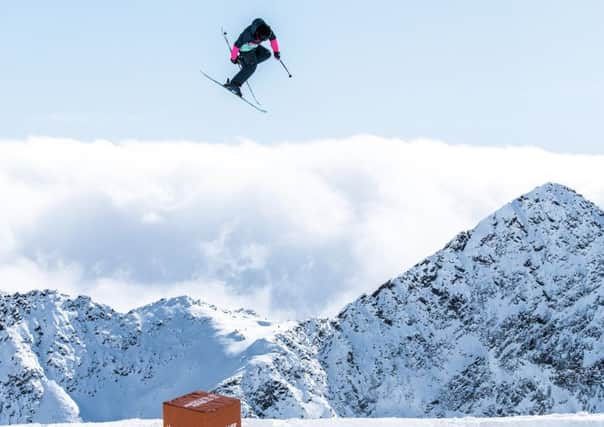 Kirsty Muir above the clouds in Austria