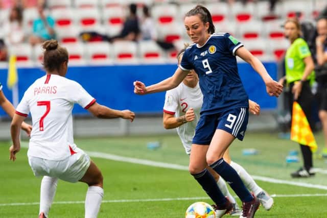 Caroline Weir in action for Scotland against England at the World Cup in France. Picture: SNS