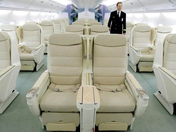 Business class in the Airbus A380