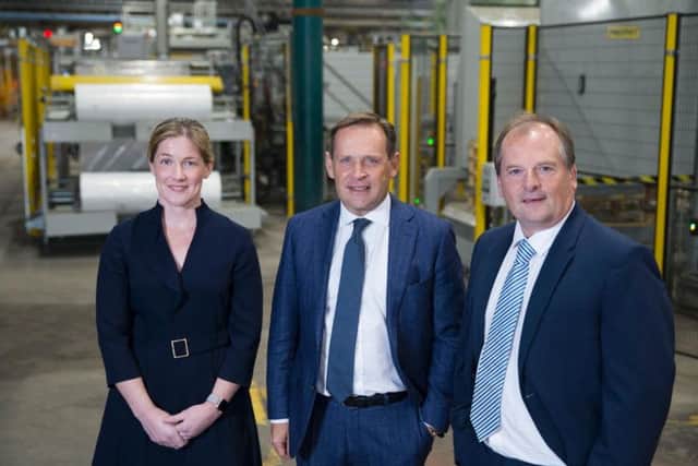 From left: Technonicol MD Theresa McLean, chief executive Ken Munro and chief production officer Mark Atherton. Picture: Contributed