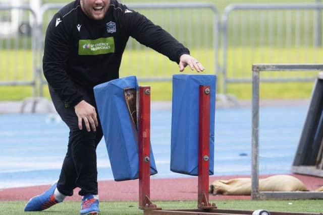 Glasgow's Zander Fagerson during a training session at Scotstoun. Picture: Craig Foy/SNS/SRU