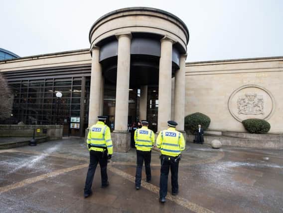 The High Court in Glasgow heard the blade was only stopped by the officer's breastbone, which prevented it from reaching his vital organs. Picture: John Devlin