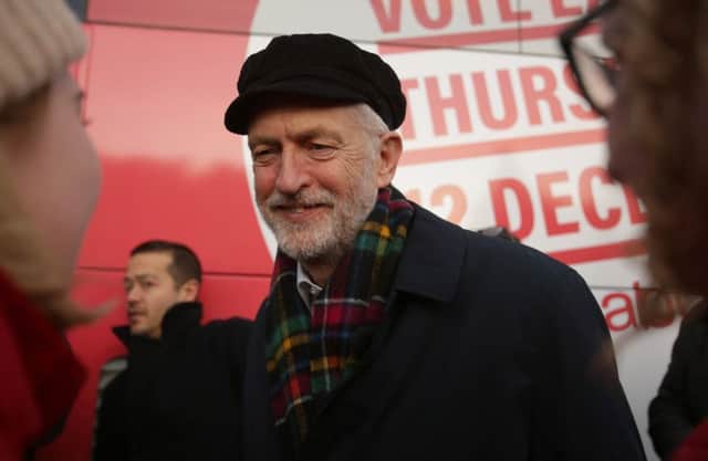 Jeremy Corbyn campaigns on Linlithgow High Street last week. Picture: Getty