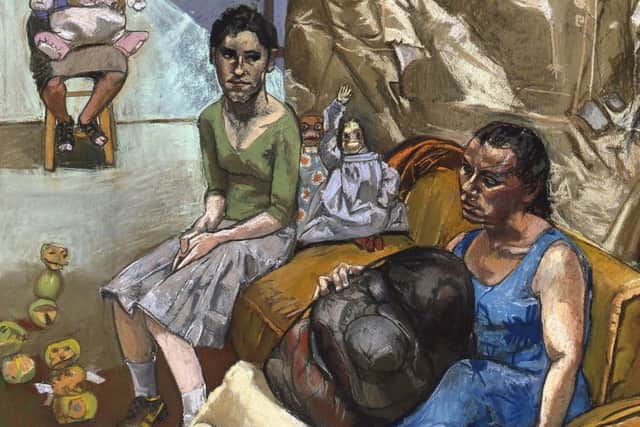 Detail from The Pillowman, 2004, (right-hand panelof a triptych)Pastel on board, by Paula Rego PIC: Private Collection© Paula Rego, courtesy of Marlborough,New York and London