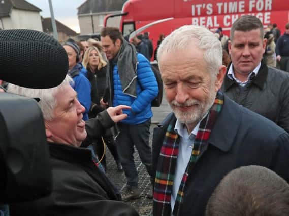 Mr Corbyn was campaigning in Glasgow when the incident occurred.