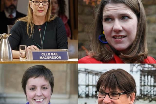 Among the 1,120 female candidates that have registered are Gail Macgregor, Conservative;Kirsty Blackman, SNP;Jo Swinson, Liberal Democrats and
Sophie Cooke, Labour. Pictures: PA ,Getty Images and Scottish Parliament