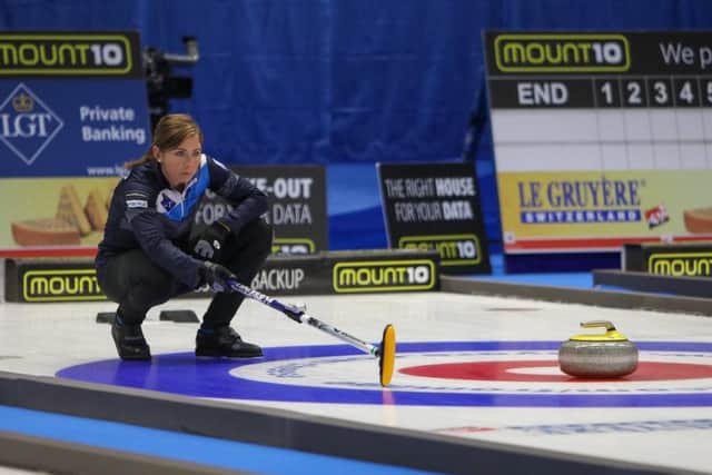Scotland skip Eve Muirhead enjoyed at winning start in Helsingborg at the Le Gruyère AOP European Curling Championships. Picture: Richard Gray/© WCF