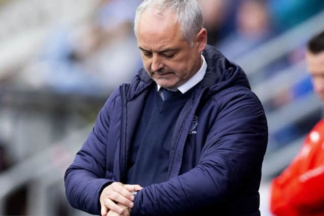 Times up for Ray McKinnon, who was sacked by Falkirk following Saturdays draw with Dumbarton. Picture: SNS.