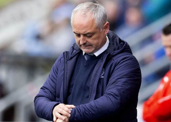 Times up for Ray McKinnon, who was sacked by Falkirk following Saturdays draw with Dumbarton. Picture: SNS.