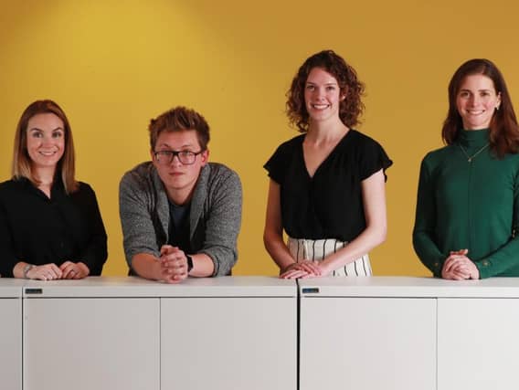 L to R are Alex Dalton, Arnoldas Gatavynas, Katherine Parkinson and Sarah Watt of Tayburn. Picture: Stewart Attwood