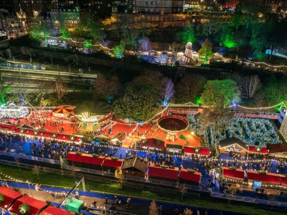 Around 88,000 people were said to have flocked to the opening day of Edinburgh's Christmas market on Saturday.