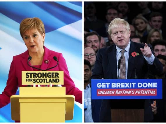 The SNP claimed the two main party leaders were scared of Ms Sturgeon. Pictures: PA