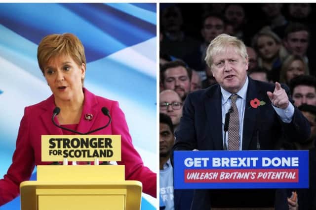 The SNP claimed the two main party leaders were scared of Ms Sturgeon. Pictures: PA